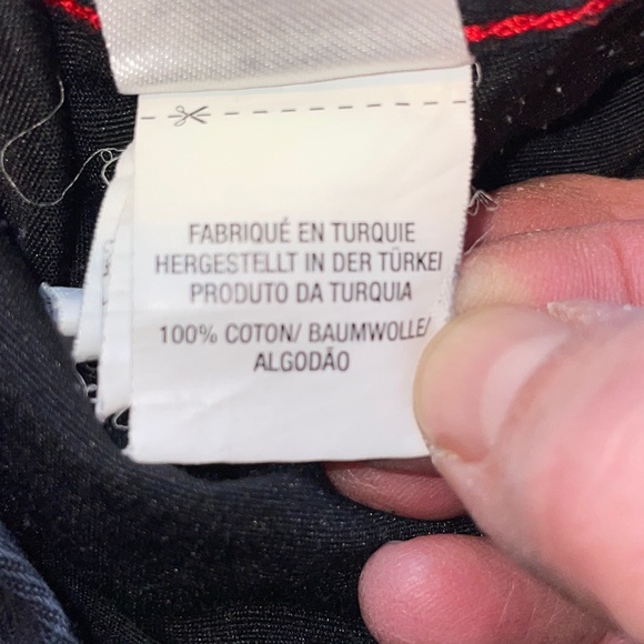 Topman Black TaperedJoggers Red Stitching SZ Small - Picture 6 of 10